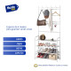 Rack Zapatera Organizador De Metal Con Tnt Y Ganchos Blanco