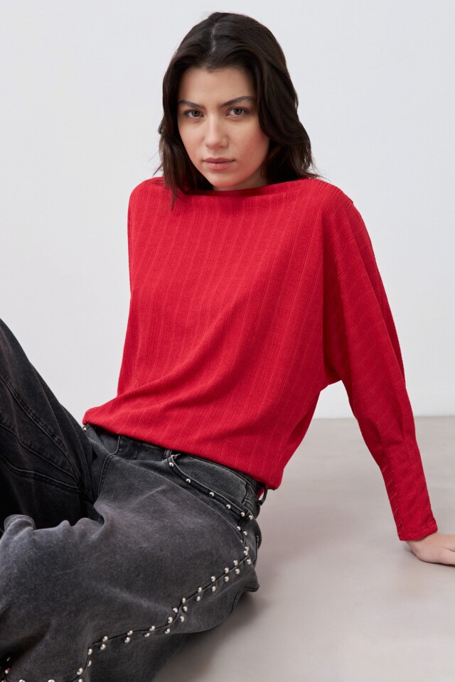 Blusa manga dollman rojo