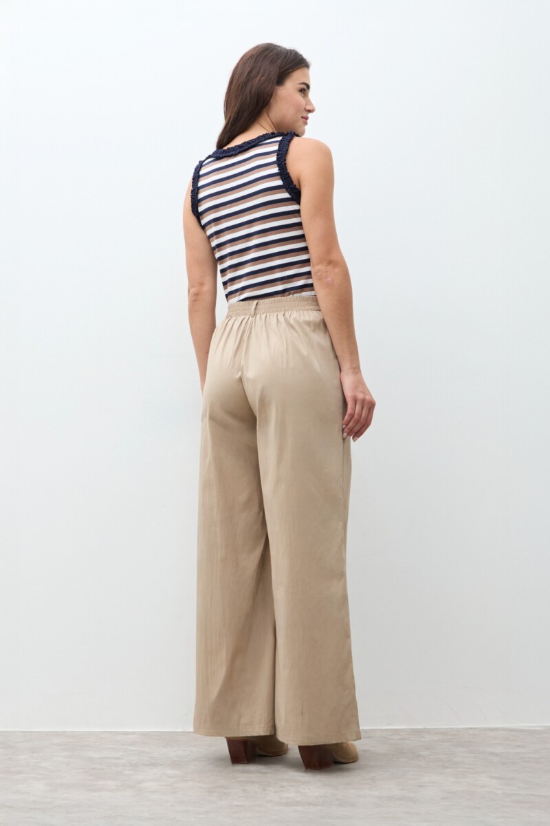 Pantalón pinzado beige