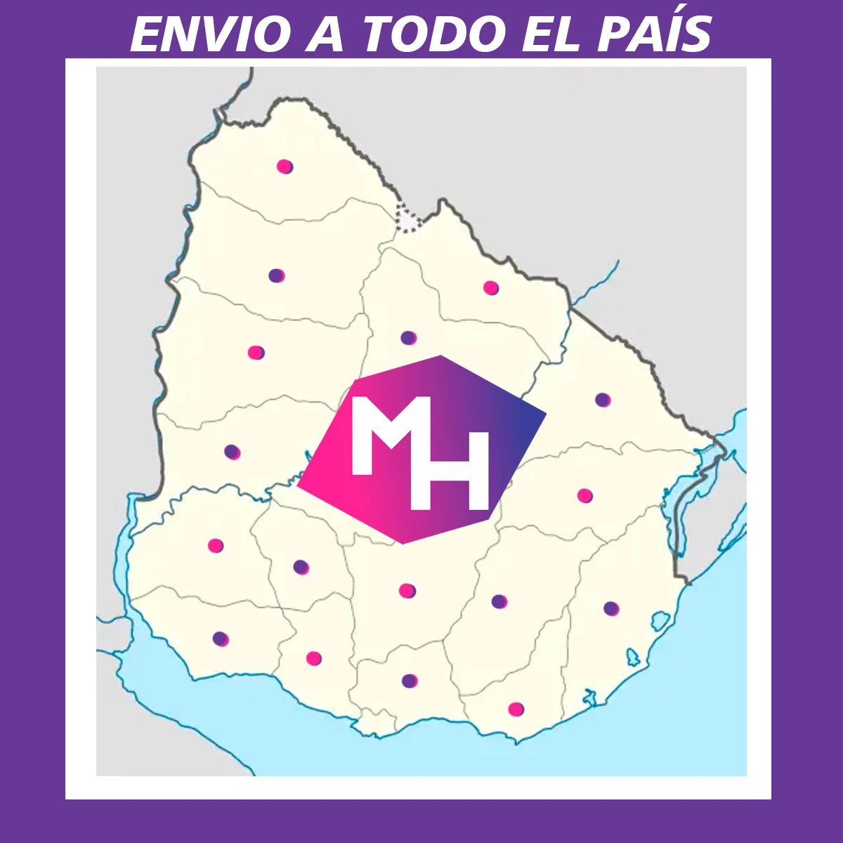 Por Agencia al interior del País 24 a 72hs