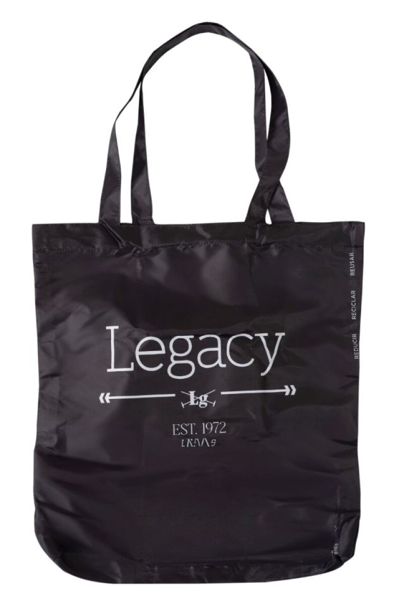 BOLSA PLEGABLE ESTAMPADA - Negro 