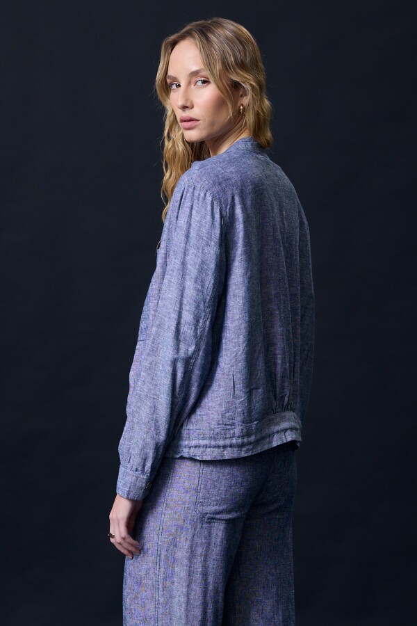 Chaqueta Lino AZUL