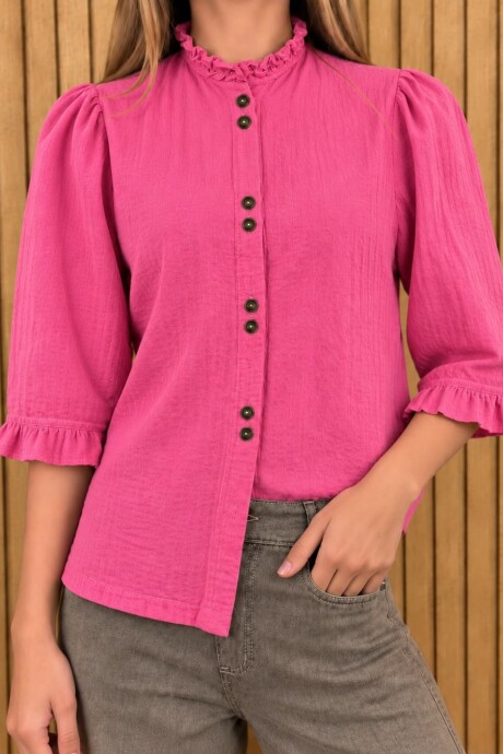 Camisa Carlita Volados Fucsia