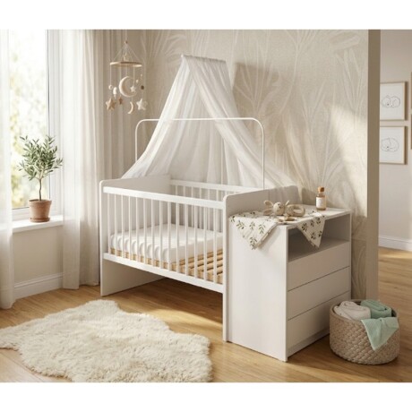 CUNA CON COMODA PARA COLCHON DE 70cm CUNA CON COMODA PARA COLCHON DE 70cm