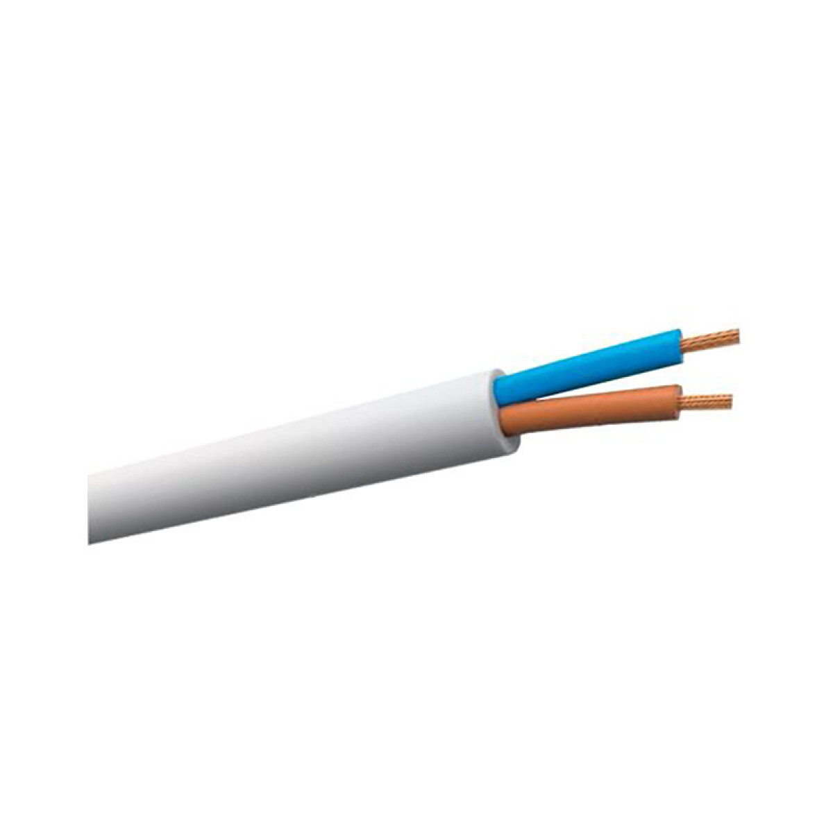 Cable charolado blanco 2x1mm² - Rollo 100 mts. - C95713 