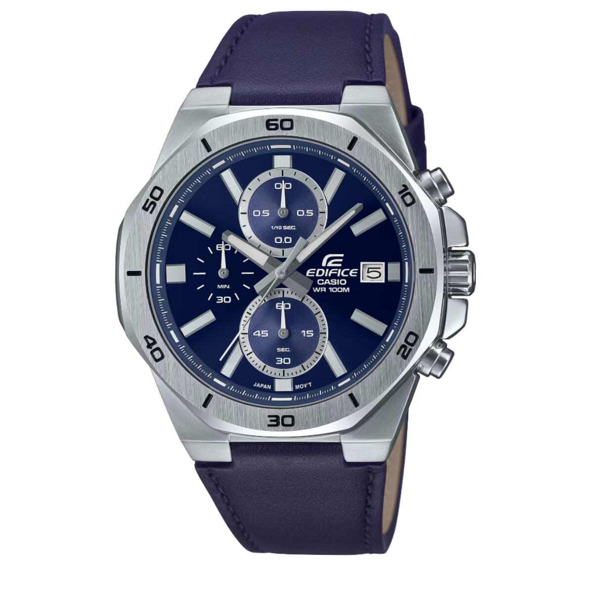 Reloj CASIO EDIFICE EFV640L-2AVUDF Cuero Azul Esfera 47mm 