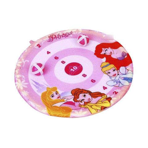 Juego Tiro Blanco Princesas Disney Tablero Tela con 2 Pelotas Adhesiva U