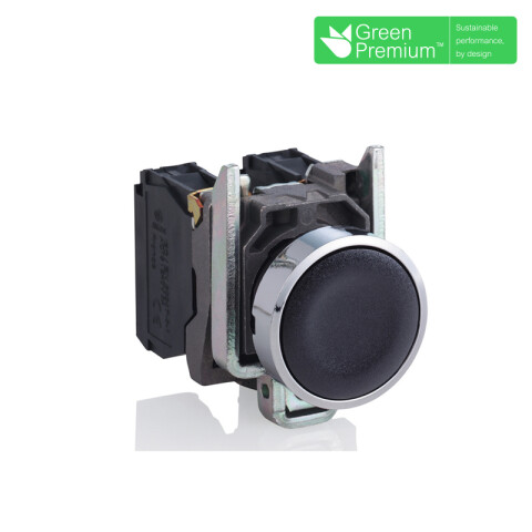 Pulsador rasante negro 1NA ø22mm IP67 TL5305