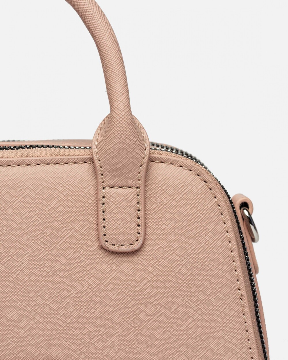Cartera de mano New Penny en efecto cuero saffiano Rosa