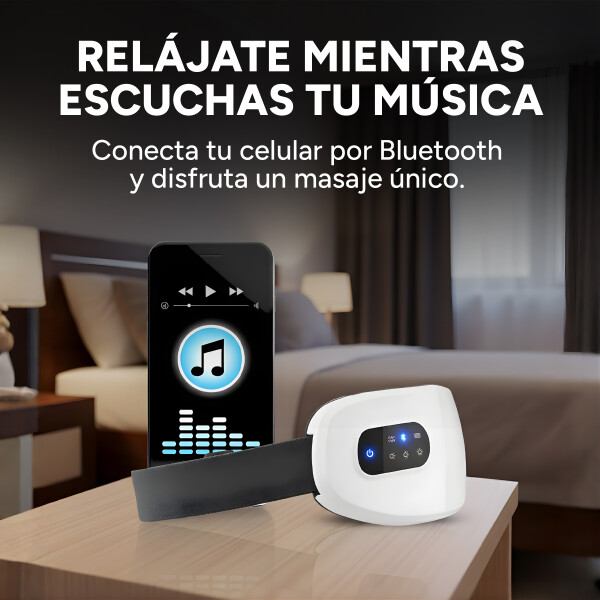 Masajeador Corporal Ojos Dolor Cabeza 3 Modos Uso Recargable Color Blanco