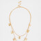 Collares Cortos Con Mariposas Collar Doble Con Mariposas - Dorado