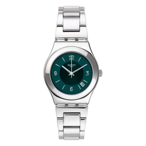 Reloj Swatch YLS468GC Midlesteel con correa de acero para dama Verde