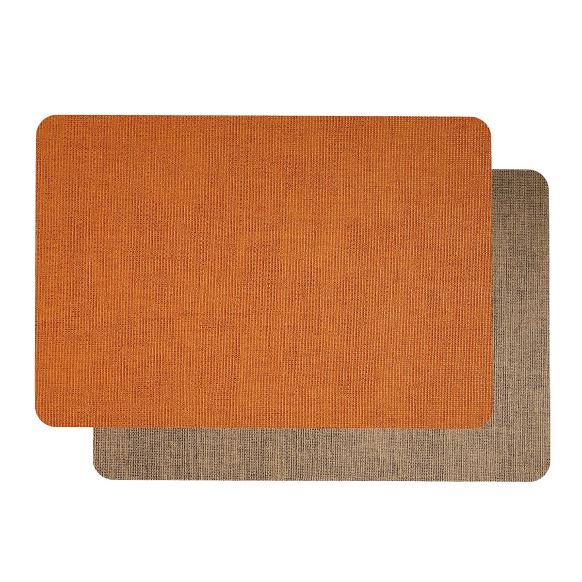 Mantel Individual Doble Cara Rectangular Premium Tex en PVC - Caramelo/nude 