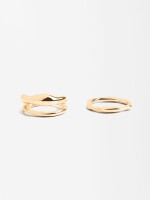 Set De Anillos Irregulares dorado