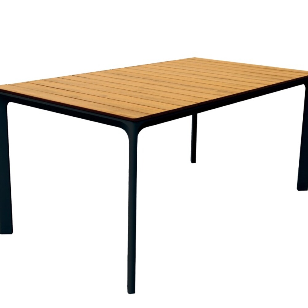 MESA DE JARDÍN RECTANGULAR 1.65 X 0.80 Aluminio Y Polywood COFFEE