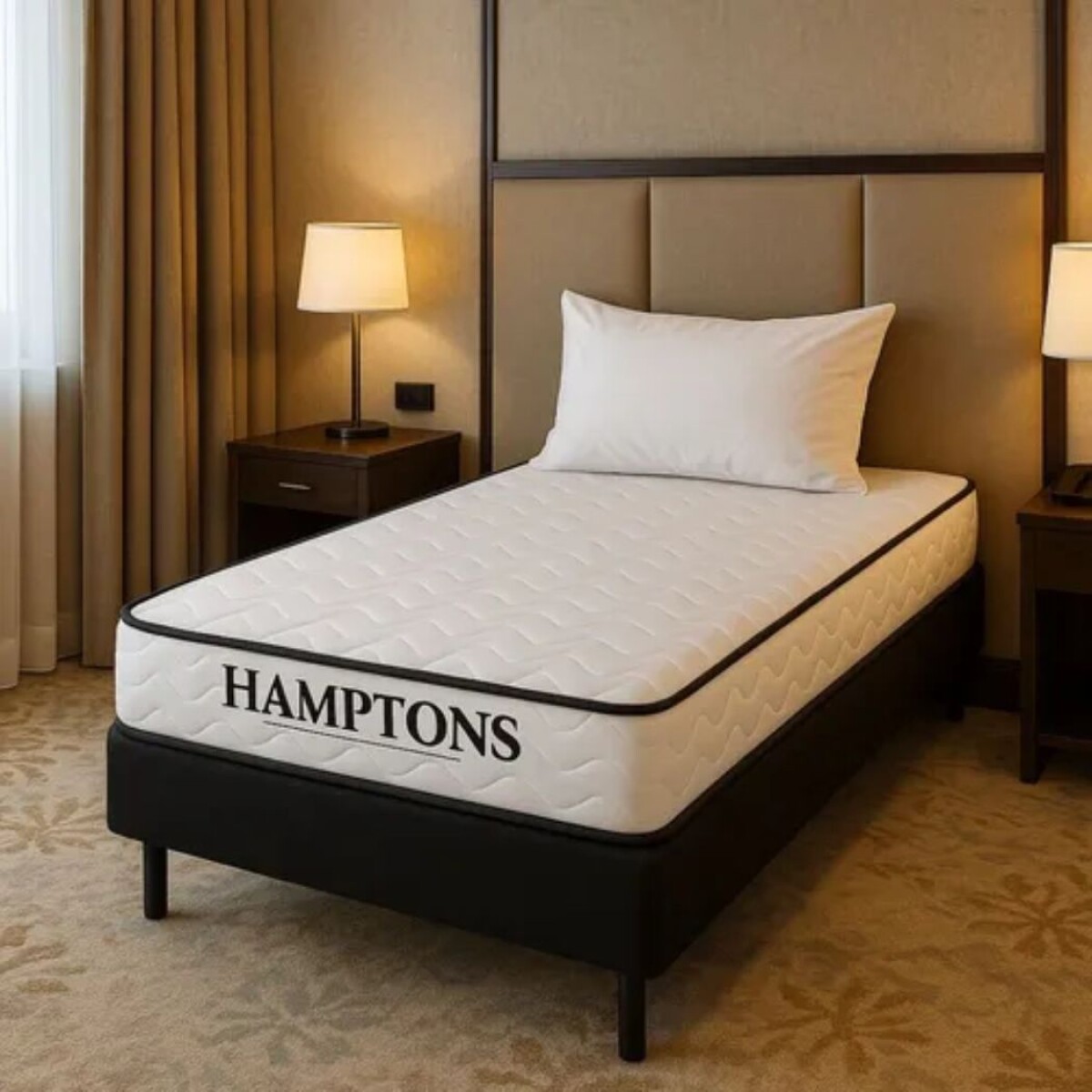 Sommier 1 Plaza Hamptons Memory Foam - Negro 