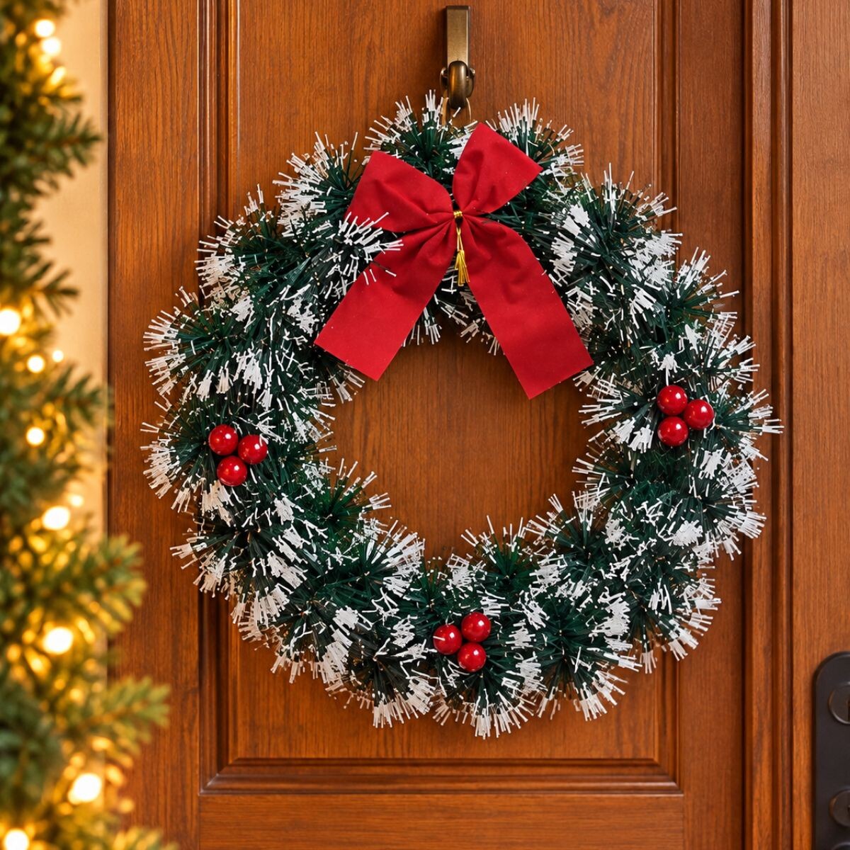Corna Navidad con Detalles en Rojo 