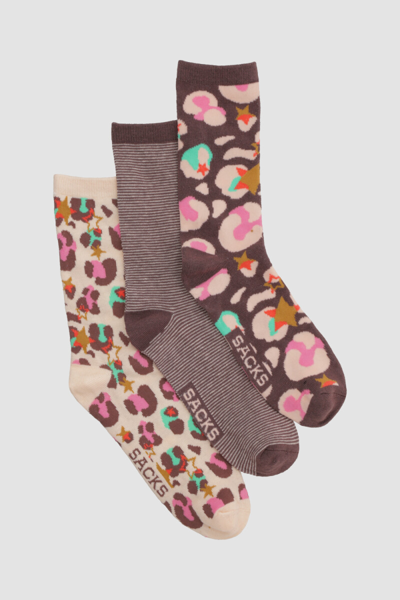 Pack de 3 medias con diseños variados Variante 38