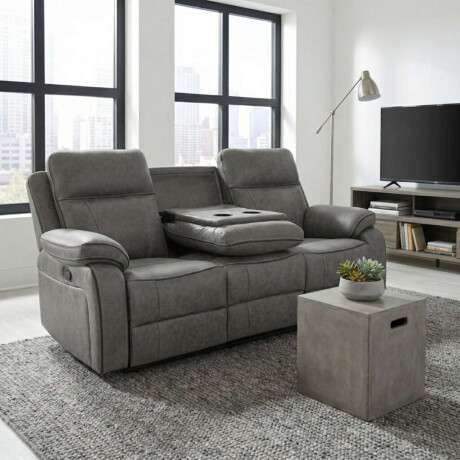 Sillon Recliner Apollo 3 Cuerpos Marrion Gris