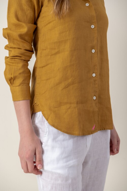 Camisa de dama lino Miel