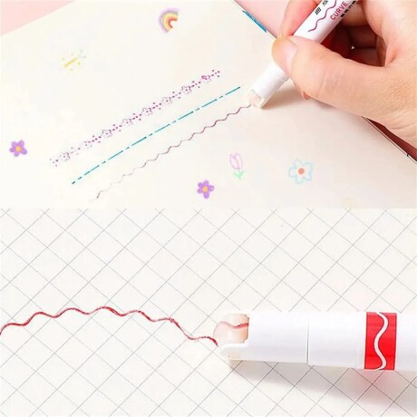 SET DE 6 MARCADORES CON PUNTA Y RODILLO DISEÑOS VARIADOS 7*13.5CM 001