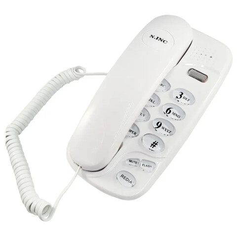 Telefono Fijo De Mesa Numeros Grandes Ideal Mayores Calidad Variante Color Blanco