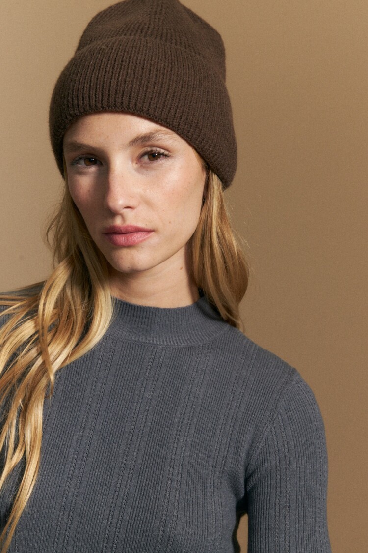 POLERA GALATEA Gris Osc Melange