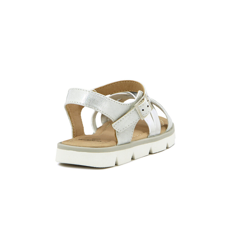 Sandalias Niña Angus Tiras Cruzadas Con Hebilla Blanco