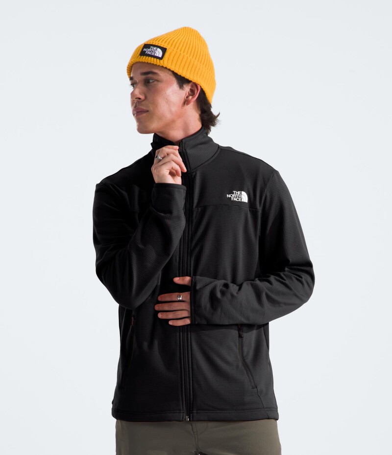 Campera Polar Cedar Trail Grid hombre Tnf Black