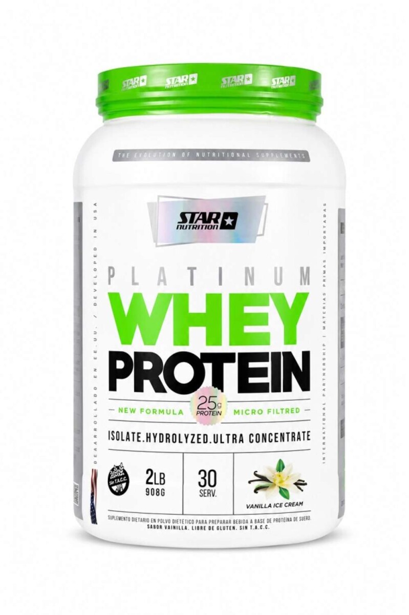 Platinum Whey Protein Star Nutrition - Vainilla 2 lb 