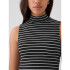 SL MOD MOCK NK BLACK STRIPE