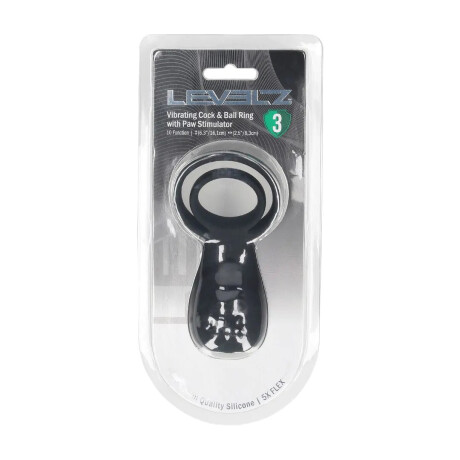 Vibrating Cock Ring W/Paw Stimulator - Black Vibrating Cock Ring W/Paw Stimulator - Black
