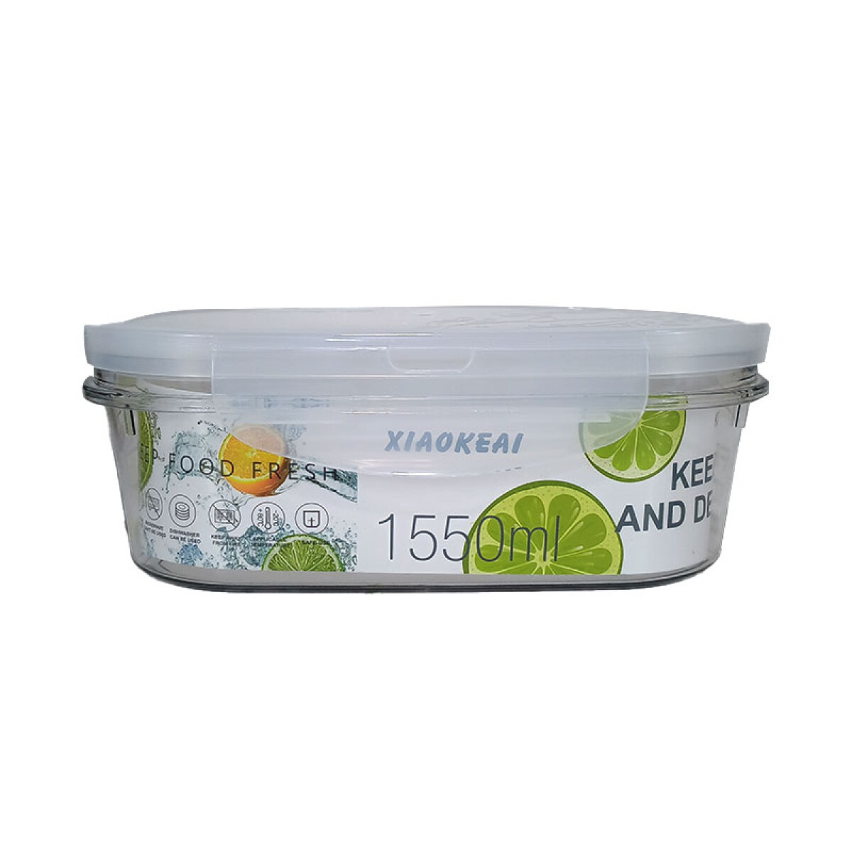 Contenedor acrílico hermético 1550ML - Contenedor Acrílico Hermético 1550ml 