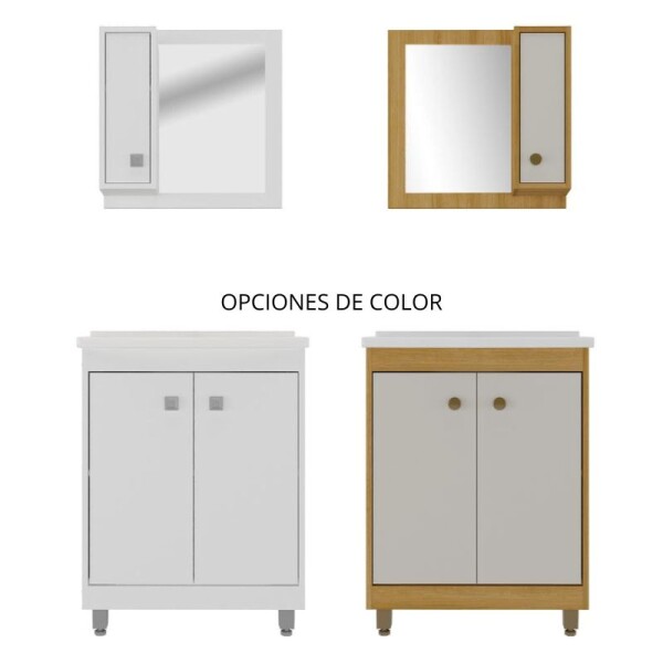 BAÑO COMPLETO N°3 INODORO CON MOCHILA + MUEBLE DE BAÑO 60 CM CON ESPEJO + GRIFERIA + CERAMICA DE PISO Y PARED BAÑO COMPLETO N°3 INODORO CON MOCHILA + MUEBLE DE BAÑO 60 CM CON ESPEJO + GRIFERIA + CERAMICA DE PISO Y PARED