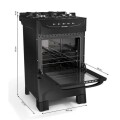 COCINA ELDOM 4H A GAS HAMBURGO - NEGRA COCINA ELDOM 4H A GAS HAMBURGO - NEGRA