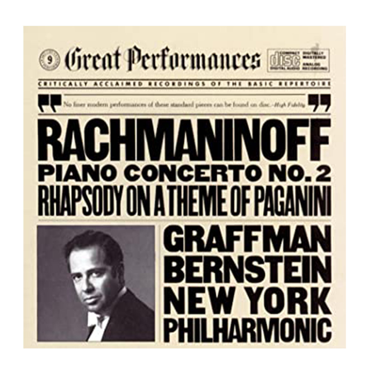 Rachmaninoff / Graffman / Bernstein / Nyp - Piano Concerto 2 / Rhapsody On Theme Of Paganini - Cd 