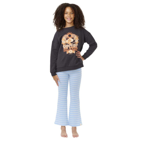 Buzo Rip Curl Sun Sol Art Crew Girl Negro