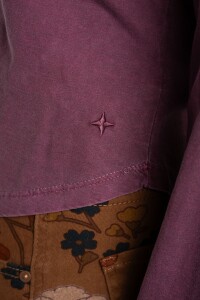 Remera Algodon Lavado Burdeos