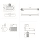 SET DE ACCESORIOS METAL SIGNATURE GRIS BRUSHED NICKEL BRILLO GRIS-BRUSHED NICKEL