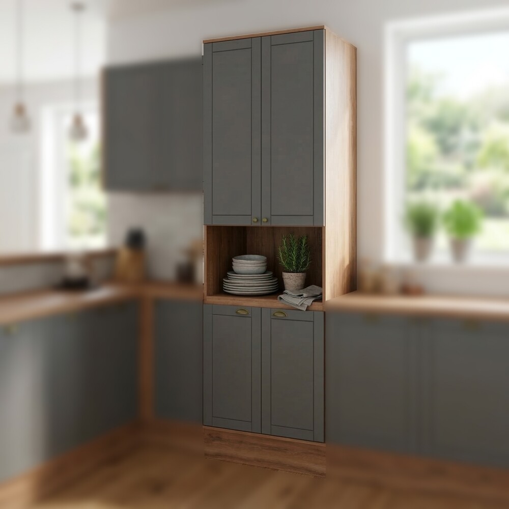 Armario Cocina Americana 1 Horno Gris Armario Cocina Americana 1 Horno Gris