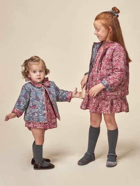 Chaqueta Acolchada Reversible Azul Viejo