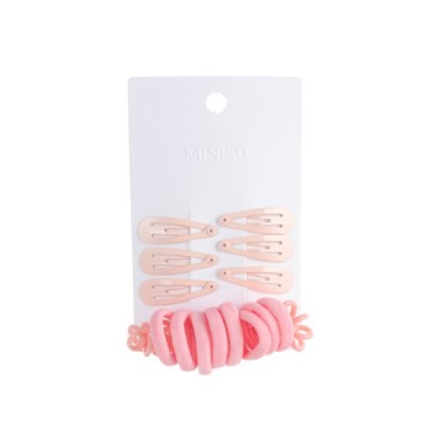 Set accesorios de cabello rosa