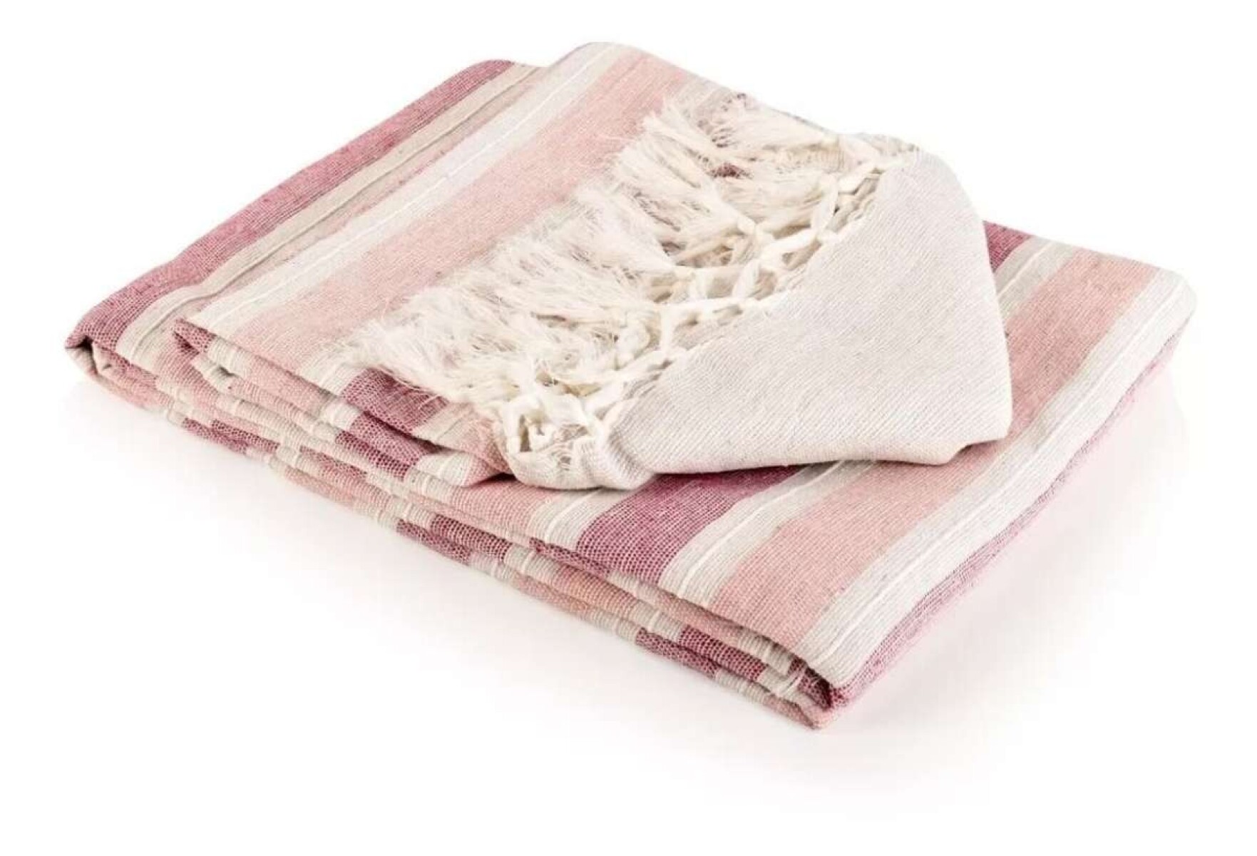 Cortinas 2 Paños 80% Algodón Origen India 140x200cm - Rosa 