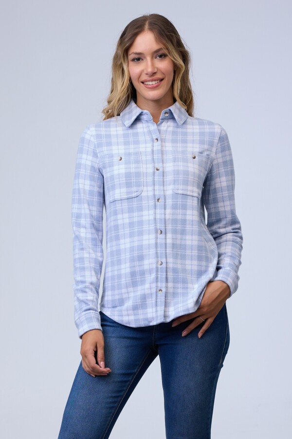 Camisa Soft Cuadrille CELESTE/MULTI