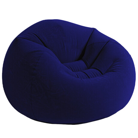 Sillón Puff Inflable Con Respaldo Interior Exterior Azul