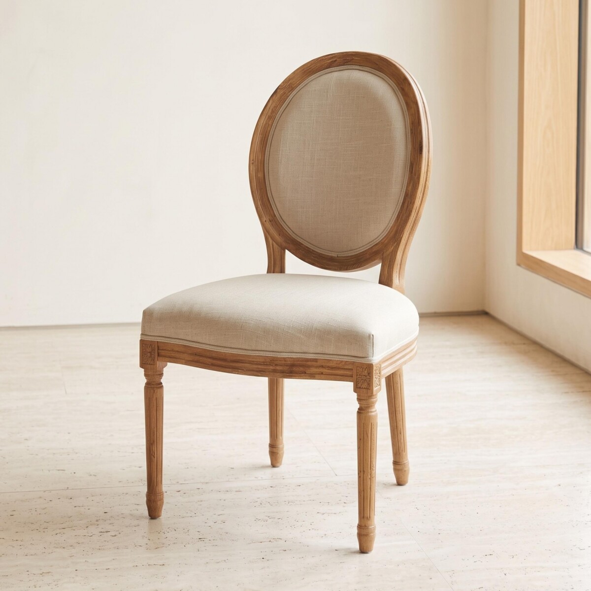 Silla de Roble y Lino - Otto 