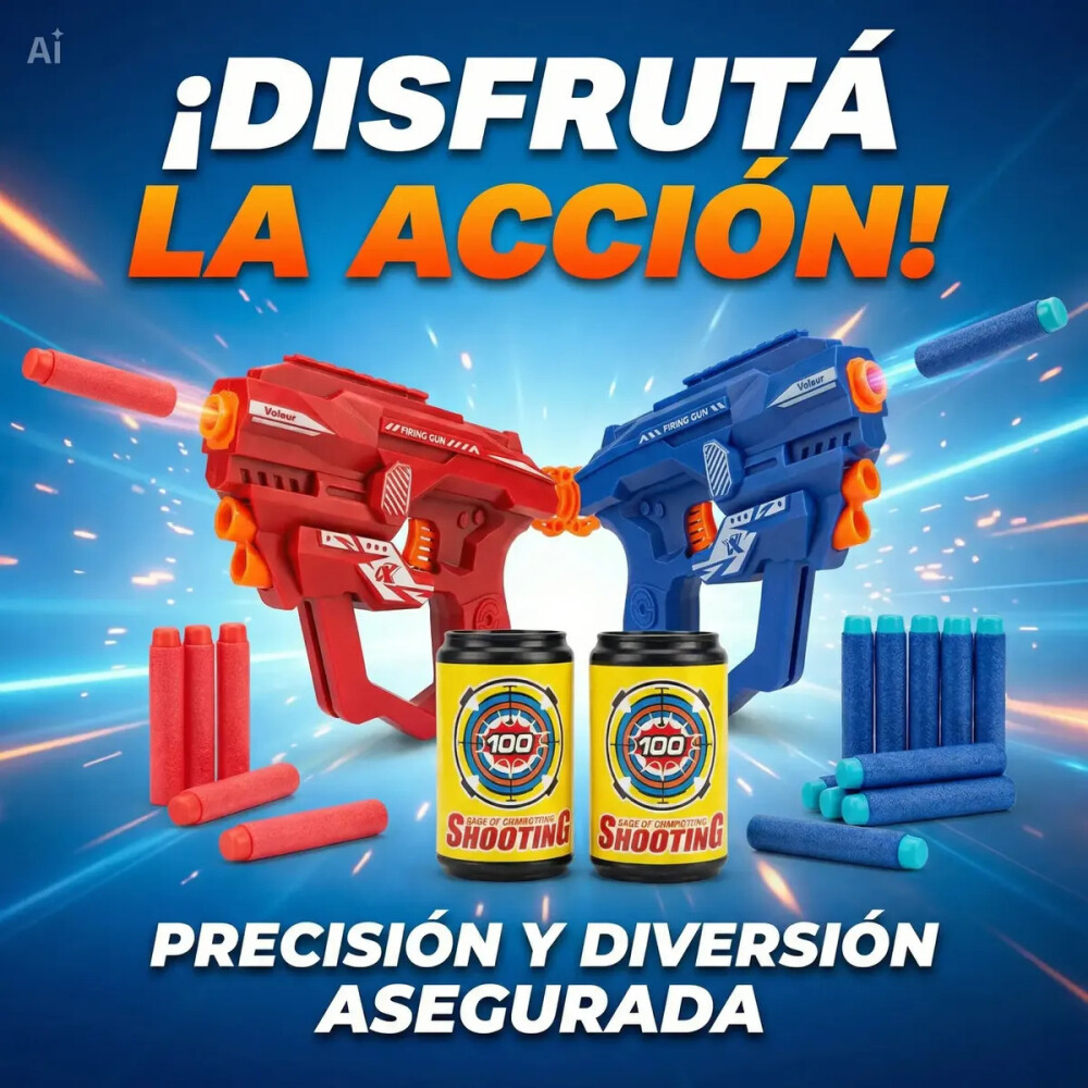 Pistola de dardos con blancos Pistola de dardos con blancos