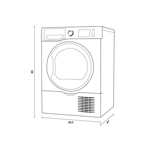Secarropas Whirlpool 9Kg Blanco W3D91WEES Secarropas Whirlpool 9Kg Blanco W3D91WEES