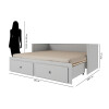 Cama Palino 1 Plaza / auxiliar - Funcional Gris