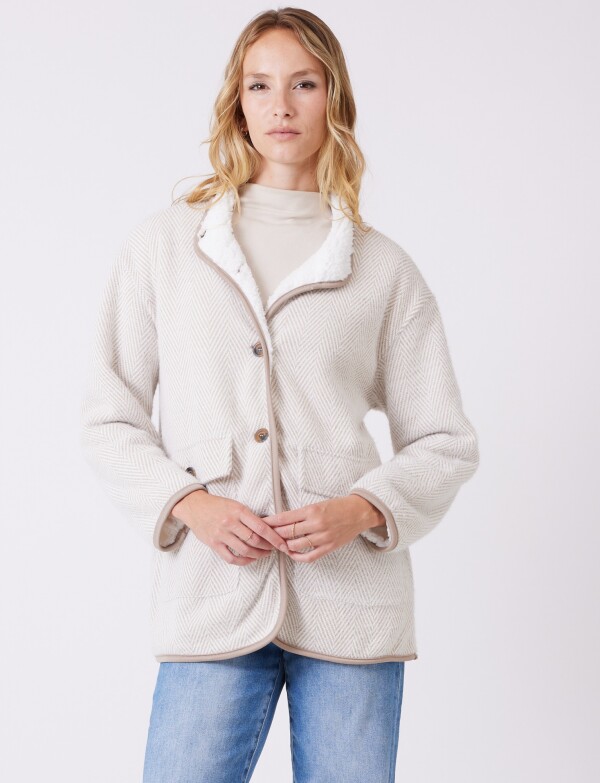 Cardigan Chevron Soft BEIGE